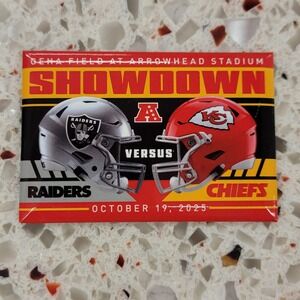 Kansas City Chiefs Vs Las Vegas Raiders Magnet 10/19/25 NEW